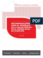 Recomendaciones para El Abordaje de La Salud Mental en El Primer Nivel de Atención 2019 Argentina - 0