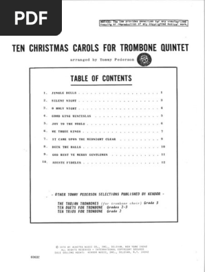 Ten Christmas Carols Trombone Quintet楽譜 1716130942?v=1