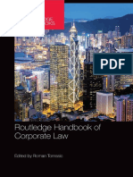 Routledge Handbook of Corporate Law, Roman Tomasic - Routledge - 2017