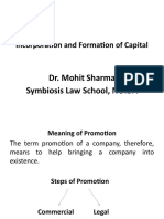 LLM Unit II, Incorporation and Formation of Capital