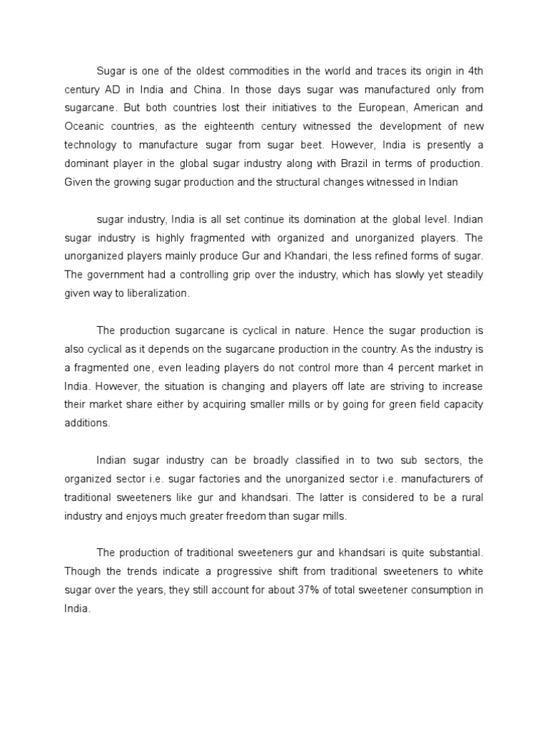 Sugar industry article image