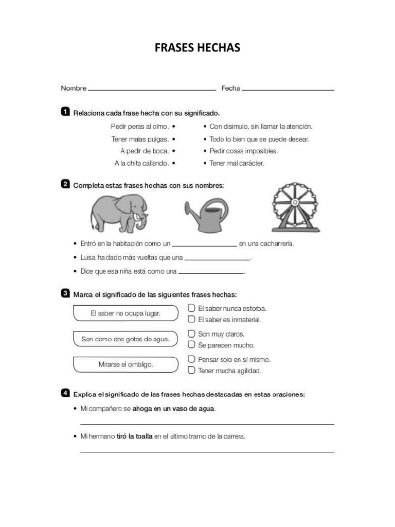 Frases Hechas Comunes y Usos | PDF