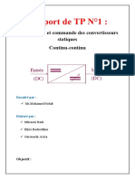 Rapport de TP N°1:: Modélisation Et Commande Des Convertisseurs Statiques Continu-Continu