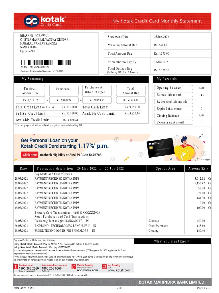 Jun 22 | PDF | Credit Card | Banking