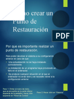 Como Crear Un Punto de Restauracion