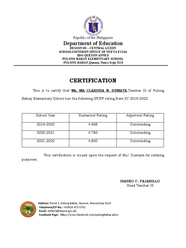 Summary Rating | PDF