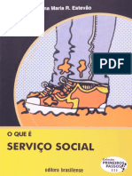 Resumo o Que e Servico Social Volume 111 Colecao Primeiros Passos Ana Maria R Estevao