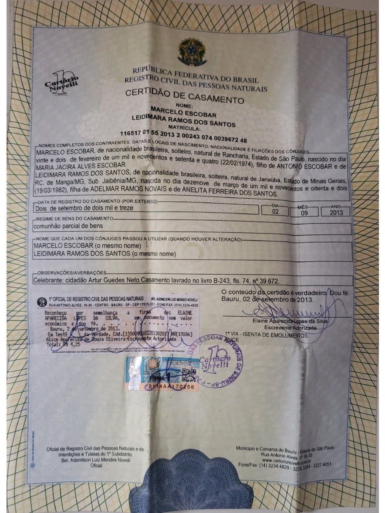 Certidao de Casamento | PDF