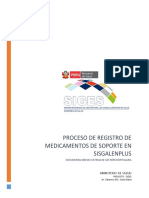 Registro y dispensación de medicamentos de soporte en SISGALENPLUS