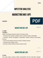 Competitor Analysis - : Marketing Mix (4P)