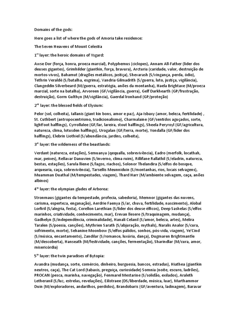 Domains of The Gods | PDF