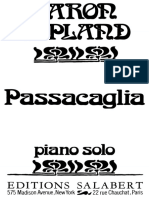 COPLAND Passacaglia For Piano