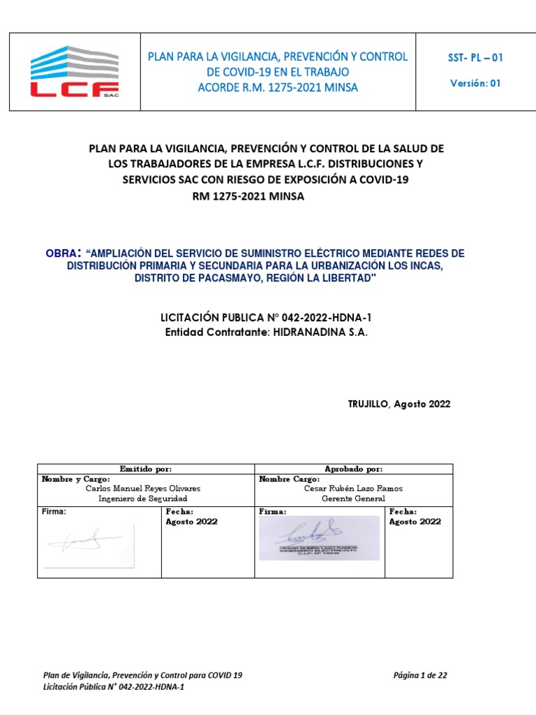 Ejemplo de Plan de Limpieza COVID-19 | PDF | Lavado de manos | Ciencias ...
