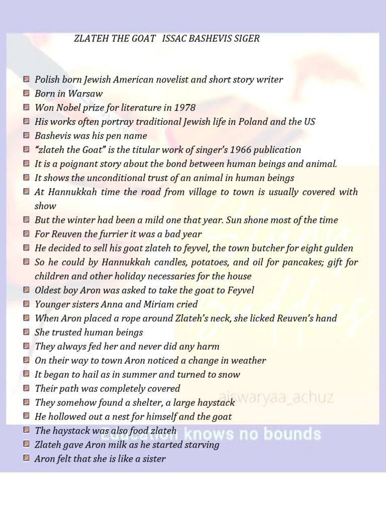 Zeitgest Zlateh The Goat PDF