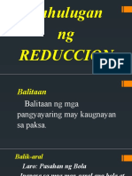 Kahulugan NG Reduccion