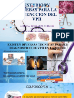 Estudios Y Pruebas para La Detenccion Del VPH: Alumna: Gonzalez Quijano Alejandra Docente: Tapia Lucero