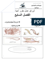 أوراق عمل الأحياء الفصل السابع 2