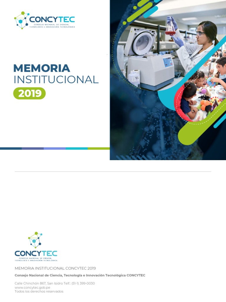 Memoria Institucional Concytec 2019 | PDF | Perú | Institución