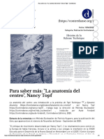 Para Saber Más - La Anatomía Del Centro - , Nancy Topf - Contredanse