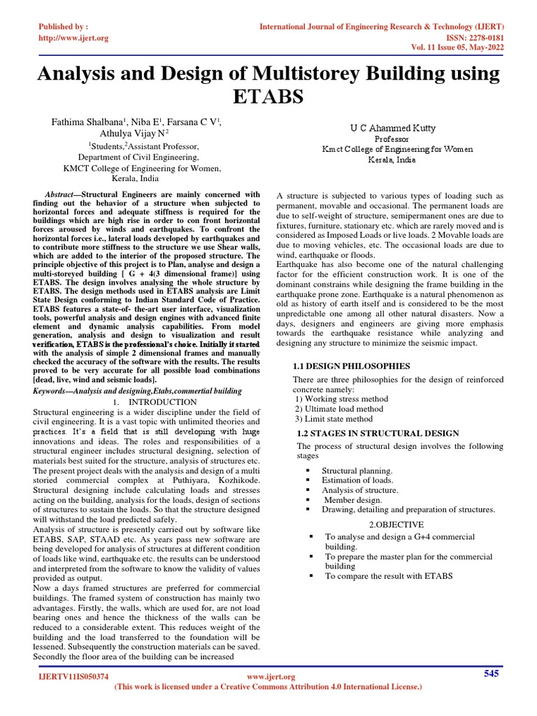 ETABS Analysis for Multi-Storey Building | PDF | Auto Cad | Civil ...