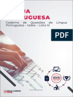 Caderno de Questoes de Lingua Portuguesa Iades Lista III