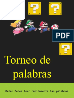 Torneo de palabras rápidas para leer