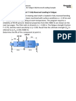 Worksheet 7: Fully Reversed Loading in Fatigue