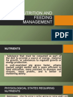 SWINE NUTRITION AND FEEDING MANAGEMENT