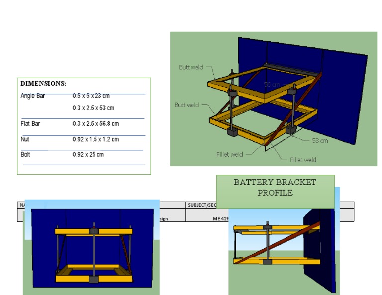 Battery Bracket Design | PDF