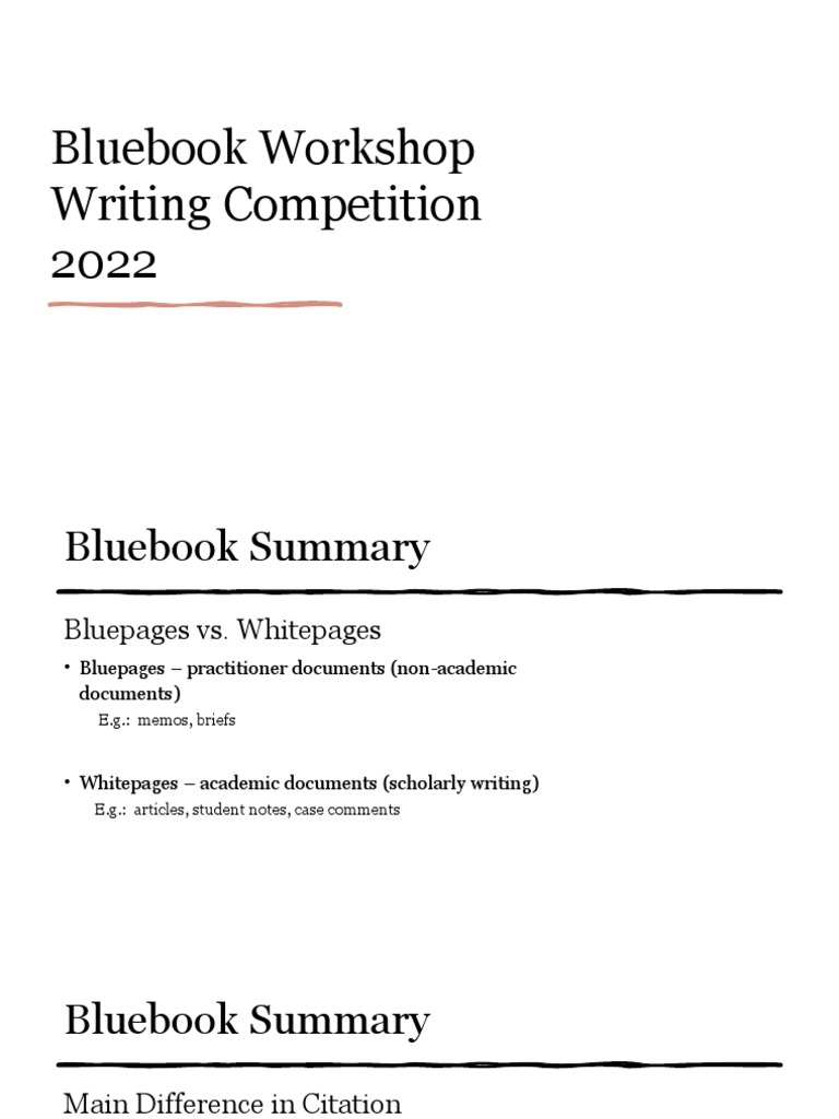 2022 Bluebook Slides PDF United States Code Citation