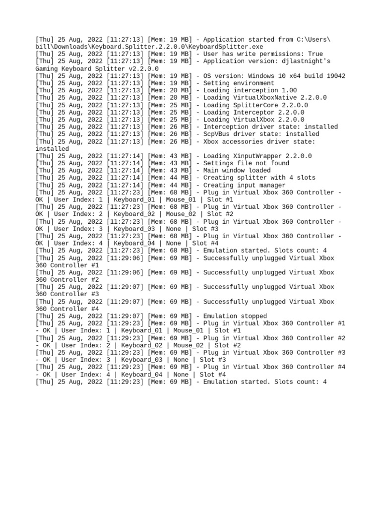 Splitter Log | PDF | Microsoft Windows | Computer Science