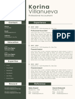 Beige and Green Minimal Modern Creative Resume