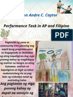 Patton Andre C. Caytor: Performance Task in AP and Filipino