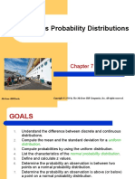 Statistics Chapter 7 (Continous Probability)