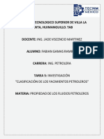 Tarea 5. Clasificación de Yacimientos Petroleros