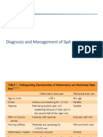 Diagnosis and Management of SpA