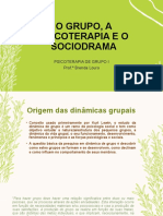 Grupo, Psicoterapia de Grupo e Sociodrama