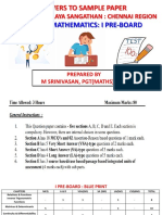 Class Xii Maths Sample Paper 1