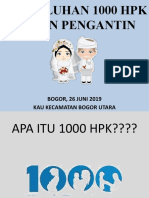 Penyuluhan 1000 HPK Calon Pengantin