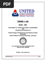 Ucer Lab Manual DBMS