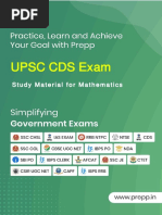 Upsc Cds E: Study Material For Mathematics