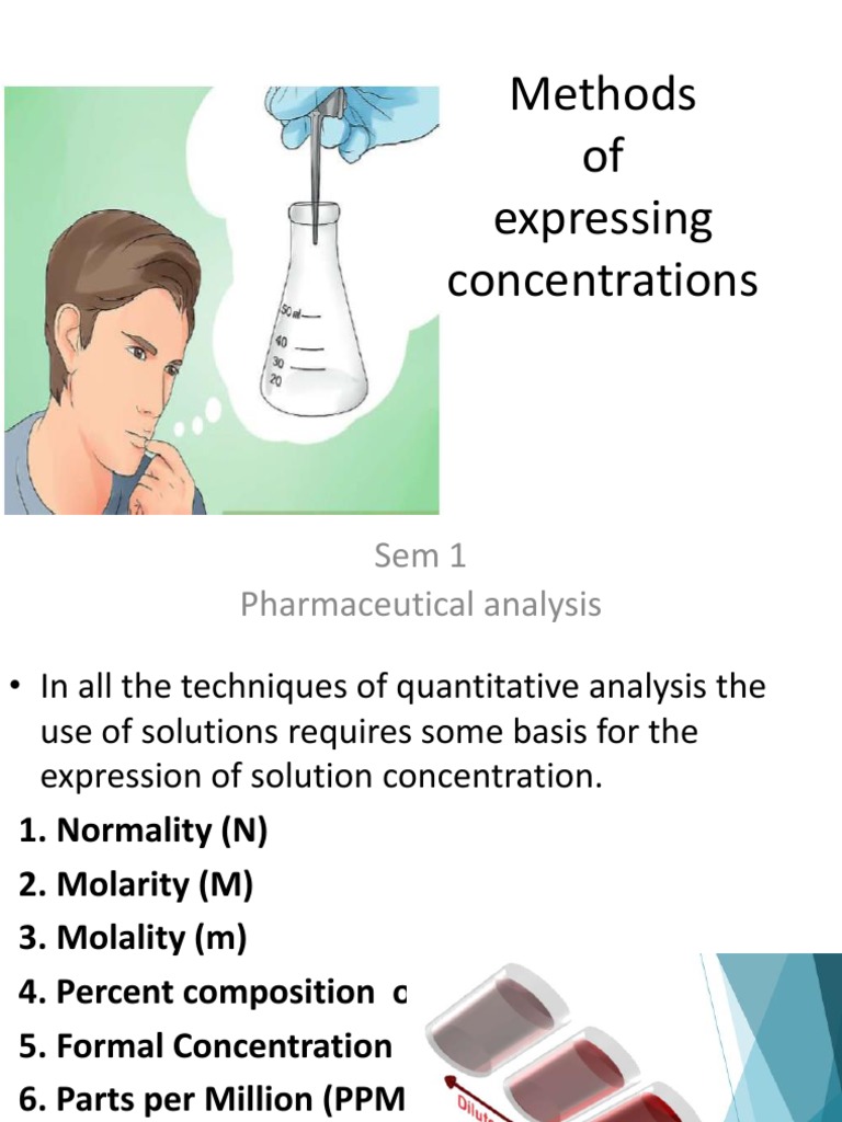 Methods of Expressing Solution Concentration | PDF | Molar ...