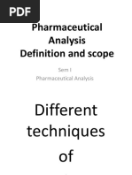 Unit 1 Pharmaceutical Analysis - Defination and Scope