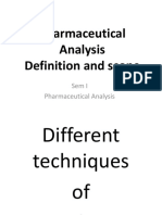 Unit 1 Pharmaceutical Analysis - Defination and Scope
