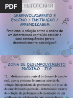 Zona de Desenvolvimento Proximal: Vygotsky | PDF | Aprendizado | Pedagogia