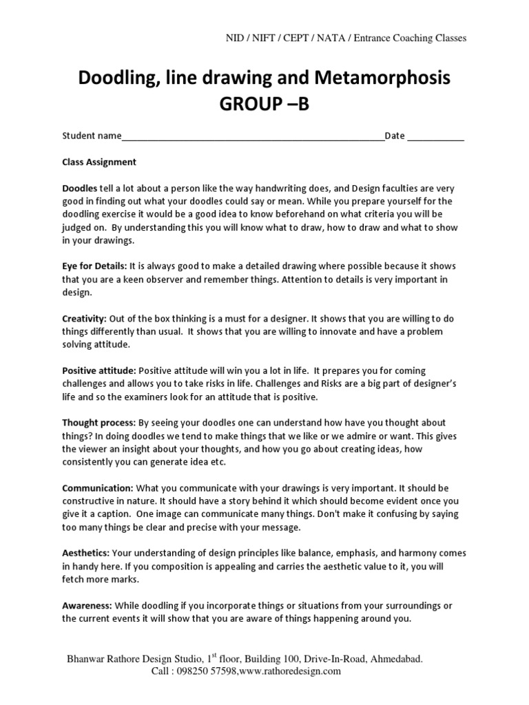 22-Doodling, Line Drawing and Metamorphosis | PDF | Thought | Cognition