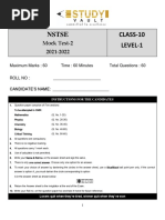 X NSTSE Level-1 Mock Test-2-5