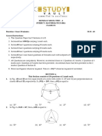 IX - Monday Test-4 - Mathematics (GGN)