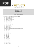 Class 8 Algebraic Expressions Worksheet | PDF | Multiplication ...