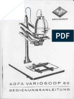 Agfa Varioscop 60 Bedienungsanleitung